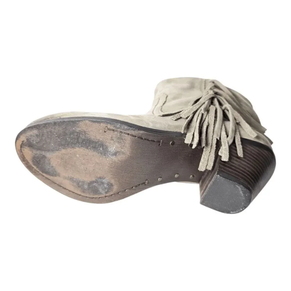 SAM EDELMAN Louie Fringed Western Boot Size 6M